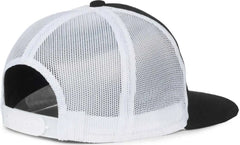 OC Sports OC510HP 5-Panel Mesh Back Cap - Black White - White / OSFM