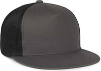 OC Sports OC510HP 5-Panel Mesh Back Cap - Charcoal Black - Black / OSFM