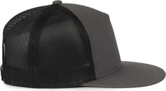 OC Sports OC510HP 5-Panel Mesh Back Cap - Charcoal Black - Black / OSFM