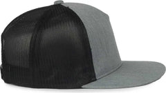 OC Sports OC510HP 5-Panel Mesh Back Cap - Heathered Gray Black - Black / OSFM