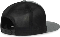 OC Sports OC510HP 5-Panel Mesh Back Cap - Heathered Gray Black - Black / OSFM