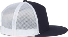 OC Sports OC510HP 5-Panel Mesh Back Cap - Navy White - White / OSFM