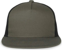 OC Sports OC510HP 5-Panel Mesh Back Cap - Olive Black - Black / OSFM