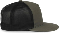 OC Sports OC510HP 5-Panel Mesh Back Cap - Olive Black - Black / OSFM