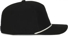 OC Sports OC550PF Performance 5-Panel with Cord Cap - Black White Cord - Cord / OSFM