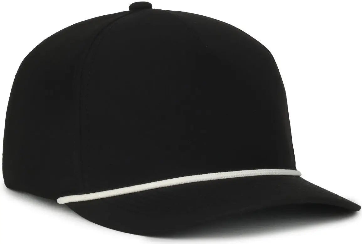 OC Sports OC550PF Performance 5-Panel with Cord Cap - Black White Cord - Cord / OSFM