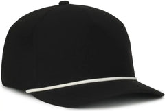 OC Sports OC550PF Performance 5-Panel with Cord Cap - Black White Cord - Cord / OSFM