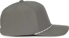 OC Sports OC550PF Performance 5-Panel with Cord Cap - Charcoal - Dark Gray / OSFM