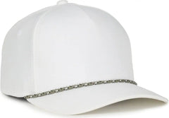 OC Sports OC550PF Performance 5-Panel with Cord Cap - White - White / OSFM