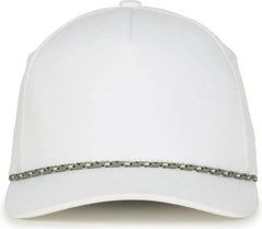 OC Sports OC550PF Performance 5-Panel with Cord Cap - White - White / OSFM
