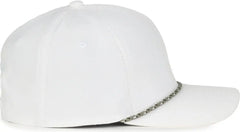 OC Sports OC550PF Performance 5-Panel with Cord Cap - White - White / OSFM