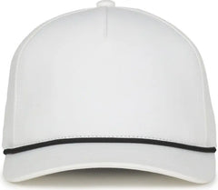 OC Sports OC550PF Performance 5-Panel with Cord Cap - White Black Cord - Cord / OSFM