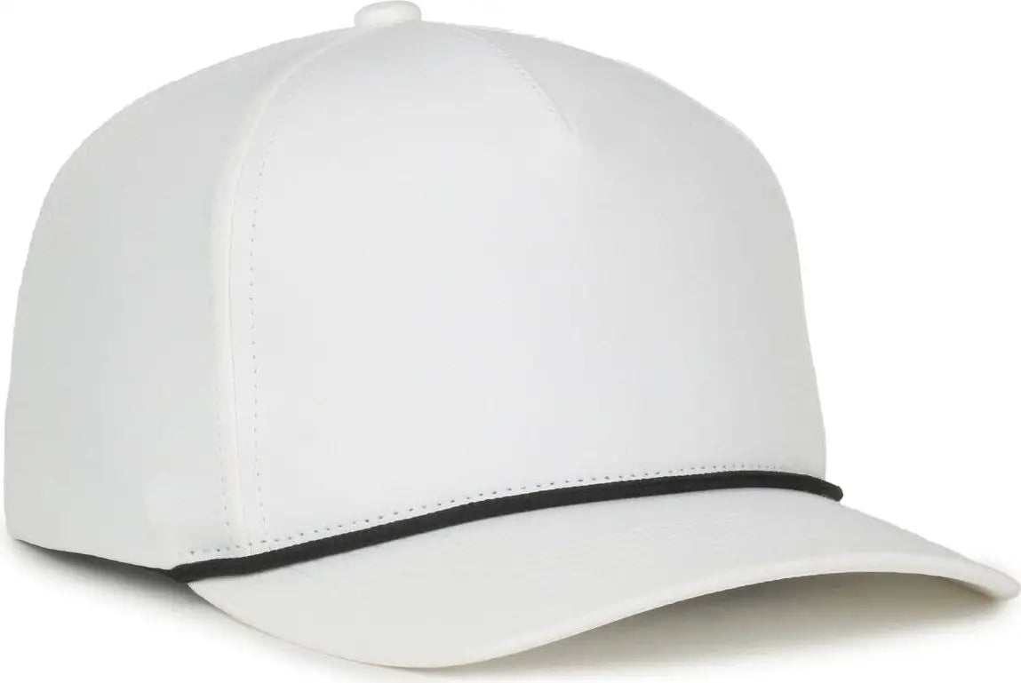 OC Sports OC550PF Performance 5-Panel with Cord Cap - White Black Cord - Cord / OSFM