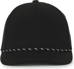 OC Sports OC551PF Perforated Performance 5-Panel with Cord Cap - Black - Black / OSFM