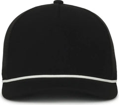 OC Sports OC551PF Perforated Performance 5-Panel with Cord Cap - Black White Cord - Cord / OSFM