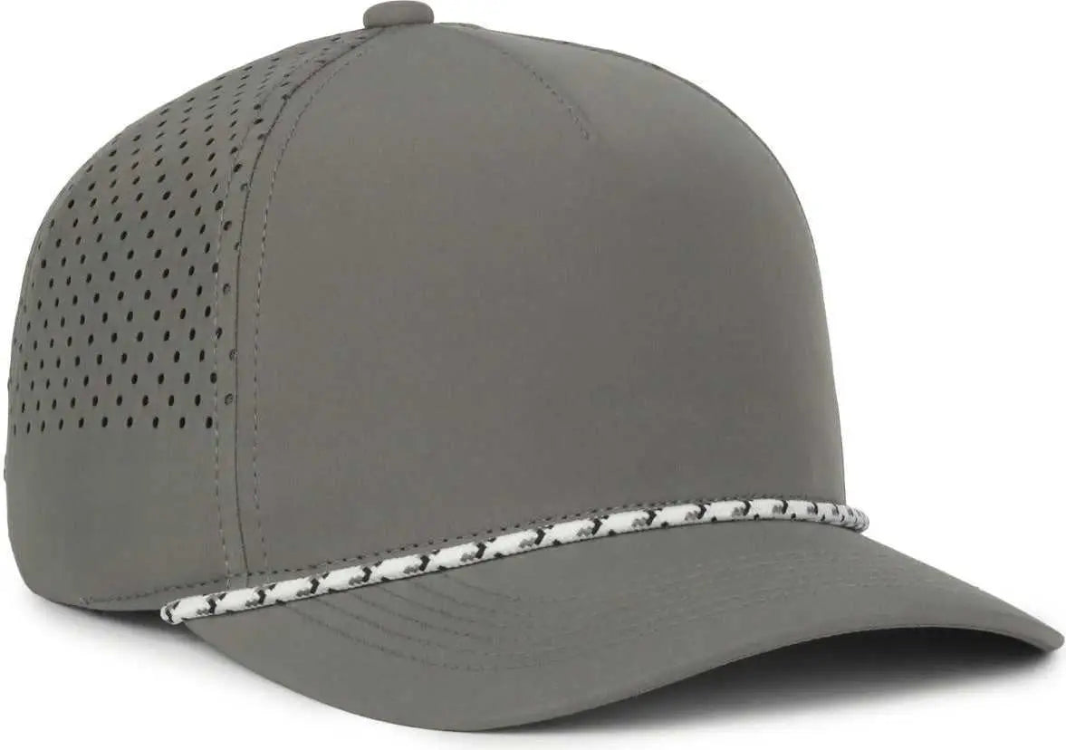 OC Sports OC551PF Perforated Performance 5-Panel with Cord Cap - Charcoal - Dark Gray / OSFM