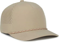 OC Sports OC551PF Perforated Performance 5-Panel with Cord Cap - Khaki - Khaki / OSFM