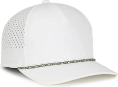 OC Sports OC551PF Perforated Performance 5-Panel with Cord Cap - White - White / OSFM