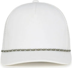 OC Sports OC551PF Perforated Performance 5-Panel with Cord Cap - White - White / OSFM