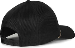 OC Sports OC555M 5-Panel Mesh Back with Cord Cap - Black Black - Black / OSFM