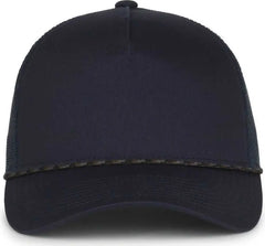 OC Sports OC555M 5-Panel Mesh Back with Cord Cap - Navy Navy - Navy / OSFM
