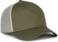 OC Sports OC555M 5-Panel Mesh Back with Cord Cap - Olive Putty - Putty / OSFM