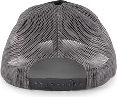 OC Sports OC571 Slight Pre-Curved Visor with Mesh Back Cap - Black Charcoal - Black Dark Gray / 6 7/8’’ - 7 1/2’’