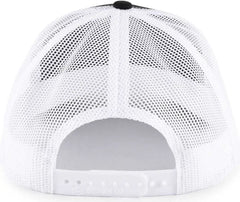 OC Sports OC571 Slight Pre-Curved Visor with Mesh Back Cap - Black White - Black White / 6 7/8’’ - 7 1/2’’