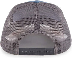 OC Sports OC571 Slight Pre-Curved Visor with Mesh Back Cap - Indigo Charcoal Burnt Orange - Orange / OSFM