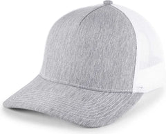 OC Sports OC571 Slight Pre-Curved Visor with Mesh Back Cap - LN Heathered Gray White - Gray White / 6 7/8’’ - 7 1/2’’