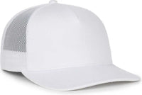 OC Sports OC571 Slight Pre-Curved Visor with Mesh Back Cap - White White - White / OSFM