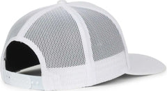 OC Sports OC571 Slight Pre-Curved Visor with Mesh Back Cap - White White - White / OSFM