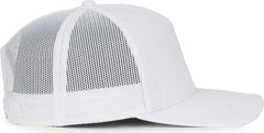 OC Sports OC571 Slight Pre-Curved Visor with Mesh Back Cap - White White - White / OSFM