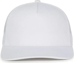 OC Sports OC571 Slight Pre-Curved Visor with Mesh Back Cap - White White - White / OSFM