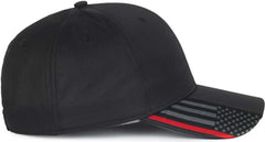 OC Sports OC601 Performance Service Flag Insert Cap - Black Fire2 - Fire2 / OSFM