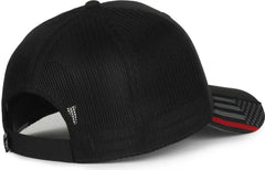 OC Sports OC601M Performance Service Flag Insert Mesh Back Cap - Black Black Fire - Fire / OSFM
