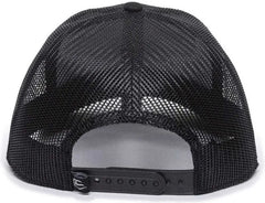 OC Sports OC770 Adjustable Mesh Back Cap with Sweatband Black Black Black / 6 7/8’’ 7 1/2’’