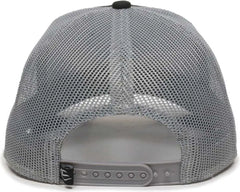 OC Sports OC770 Adjustable Mesh Back Cap with Sweatband - Black Gray - Black Gray / 6 7/8’’ - 7 1/2’’