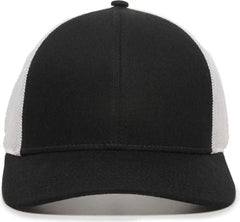 OC Sports OC770 Adjustable Mesh Back Cap with Sweatband - Black White - Black White / 6 7/8’’ - 7 1/2’’