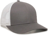 OC Sports OC770 Adjustable Mesh Back Cap with Sweatband - Charcoal White - Dark Gray White / 6 7/8’’ - 7 1/2’’