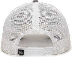 OC Sports OC770 Adjustable Mesh Back Cap with Sweatband - Charcoal White - Dark Gray White / 6 7/8’’ - 7 1/2’’