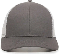 OC Sports OC770 Adjustable Mesh Back Cap with Sweatband - Charcoal White - Dark Gray White / 6 7/8’’ - 7 1/2’’