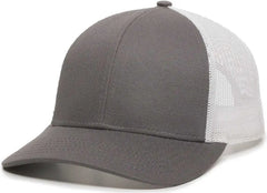 OC Sports OC770 Adjustable Mesh Back Cap with Sweatband - Charcoal White - Dark Gray White / 6 7/8’’ - 7 1/2’’