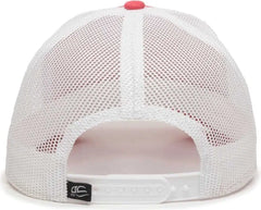 OC Sports OC770 Adjustable Mesh Back Cap with Sweatband - Coral White - Coral White / 6 7/8’’ - 7 1/2’’