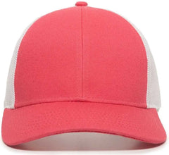OC Sports OC770 Adjustable Mesh Back Cap with Sweatband - Coral White - Coral White / 6 7/8’’ - 7 1/2’’