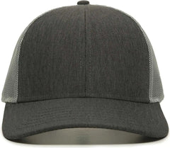OC Sports OC770 Adjustable Mesh Back Cap with Sweatband - Heathered Black Charcoal Gray - Black Dark Gray / 6 7/8’’ - 7