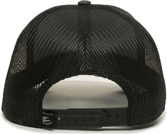 OC Sports OC770 Adjustable Mesh Back Cap with Sweatband - Heathered Charcoal Black Heathered Gray - Dark Gray Black / 6