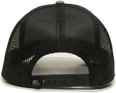OC Sports OC770 Adjustable Mesh Back Cap with Sweatband - Heathered Gray Black - Gray Black / 6 7/8’’ - 7 1/2’’