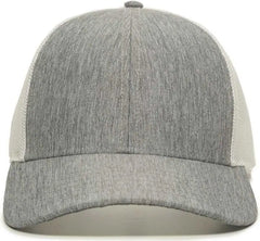 OC Sports OC770 Adjustable Mesh Back Cap with Sweatband - Heathered Gray White - Gray White / 6 7/8’’ - 7 1/2’’