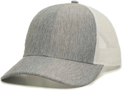 OC Sports OC770 Adjustable Mesh Back Cap with Sweatband - Heathered Gray White - Gray White / 6 7/8’’ - 7 1/2’’